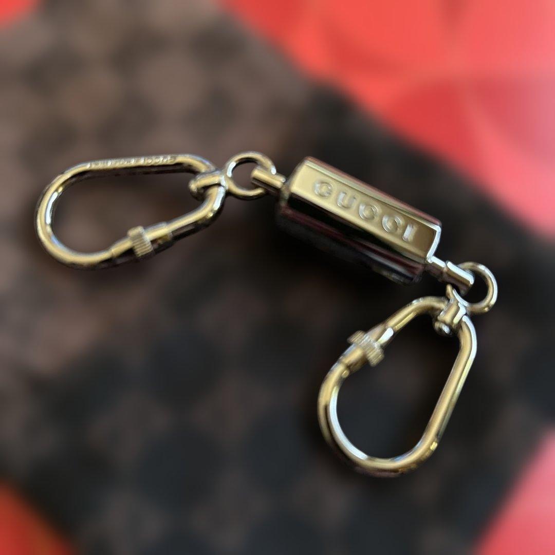 GUCCI GGパターン カラビナ付きキーホルダー美品