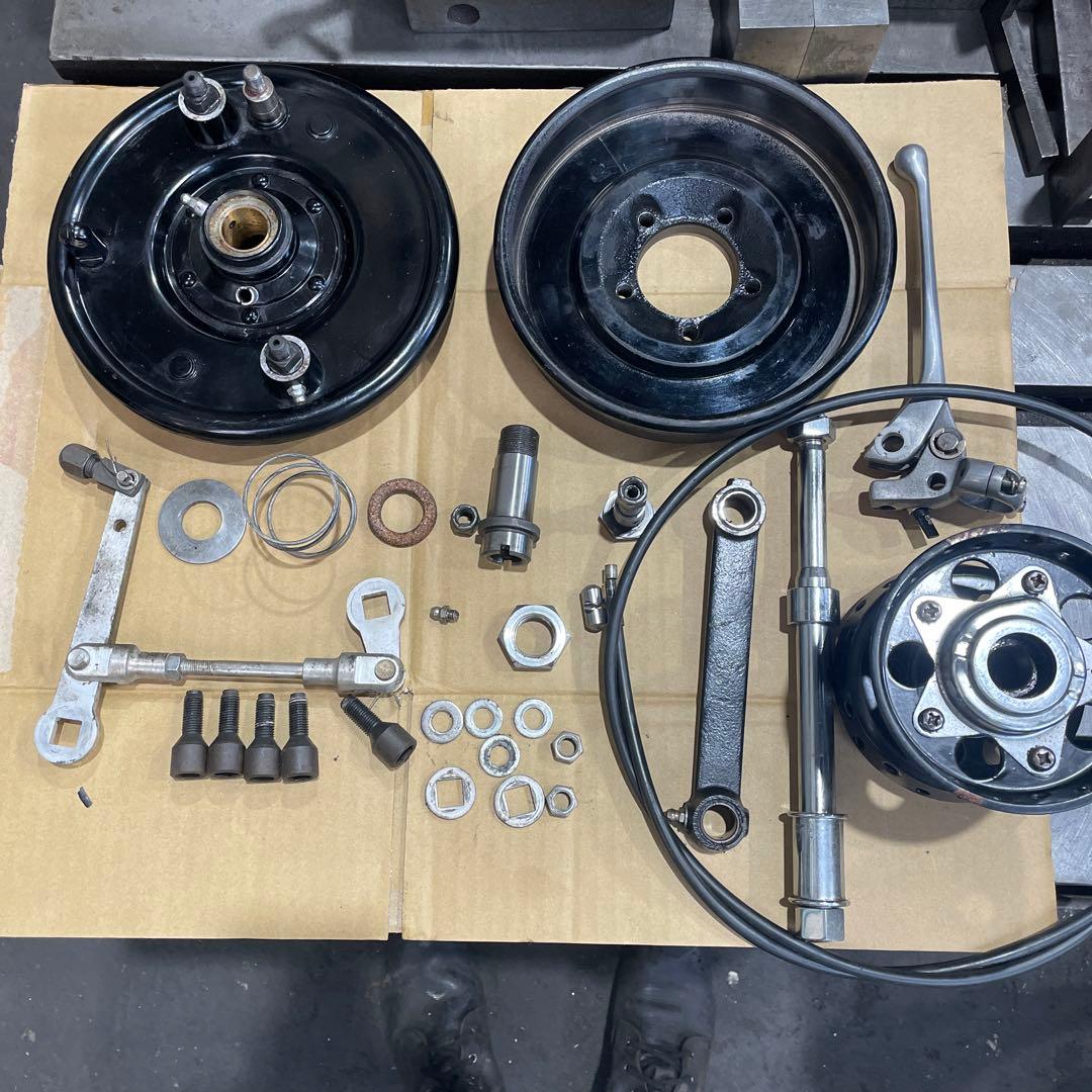 ハーレー スプリンガーフォーク用ドラムブレーキ一式 - メルカリ