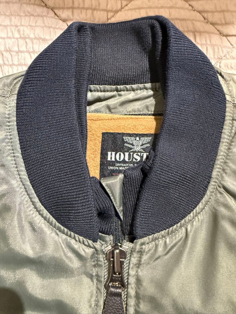 HOUSTON MA-1 バイクジャケット オリーブグリーン