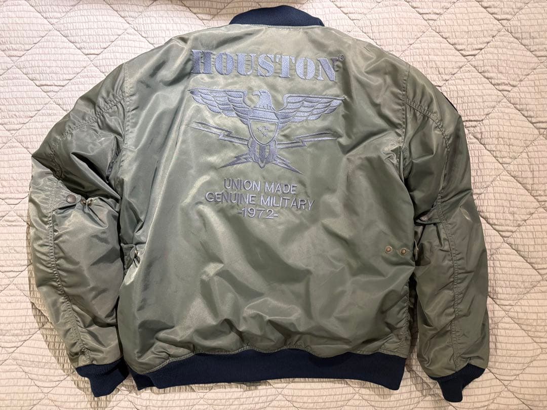 HOUSTON MA-1 バイクジャケット オリーブグリーン