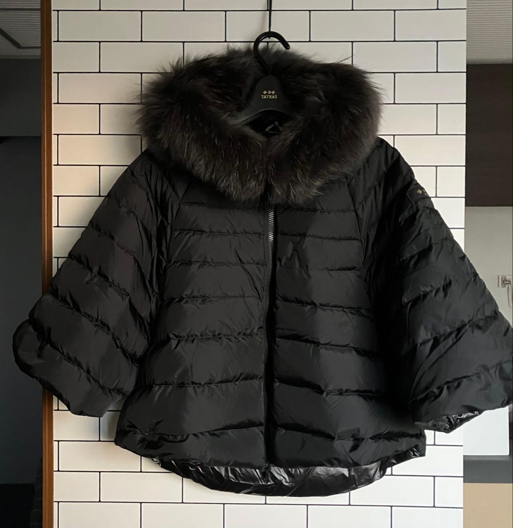 極美品 TATRAS タトラス ダウンジャケット ポンチョ ブラック サイズ2