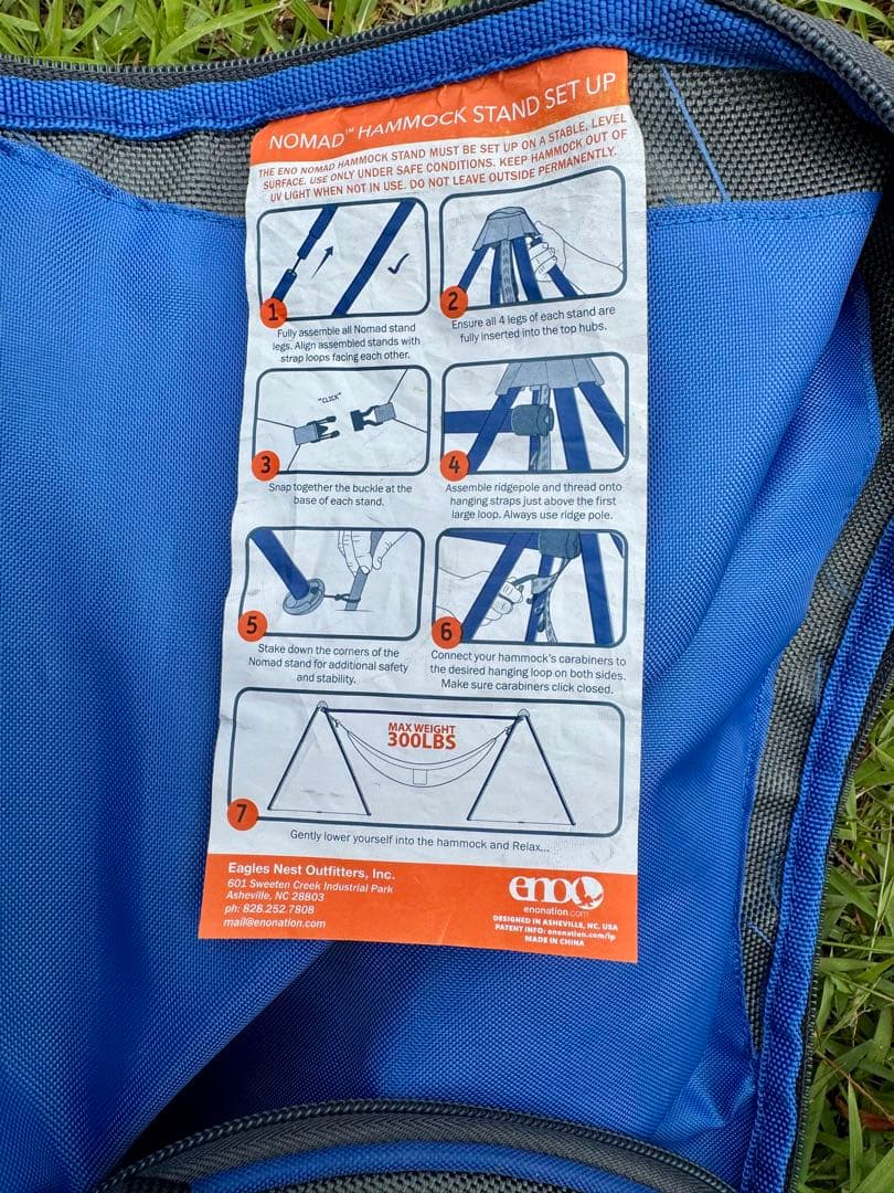 ENO Nomad Hammock Stand 自立ハンモックスタンド