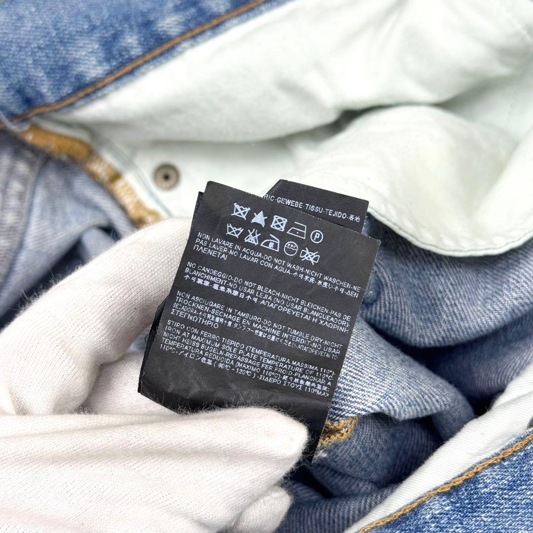 15AW サンローラン エディ期 ニー クラッシュ スキニーデニム 28