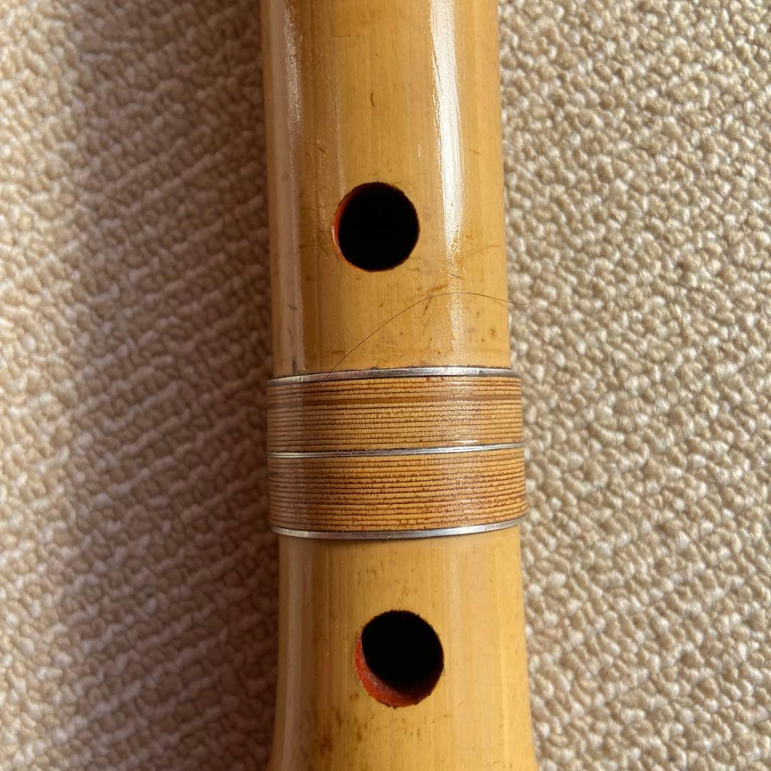191 尺八　一尺六寸管　精華銘三印