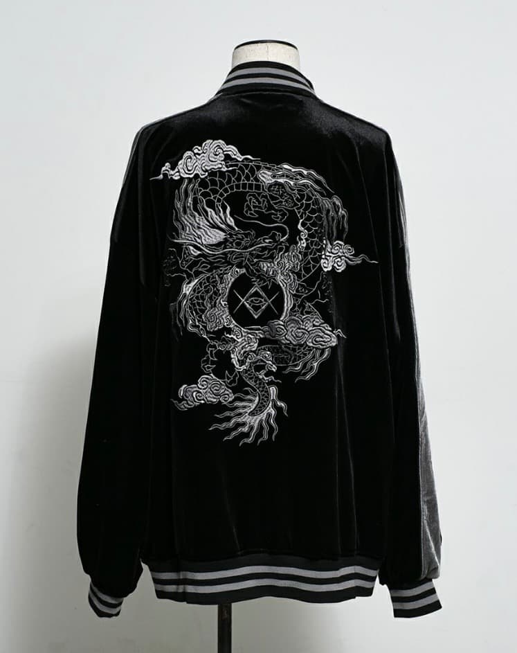 9日迄、零音さま専用　REFLEM【レフレム】ベロア刺繍スカジャン