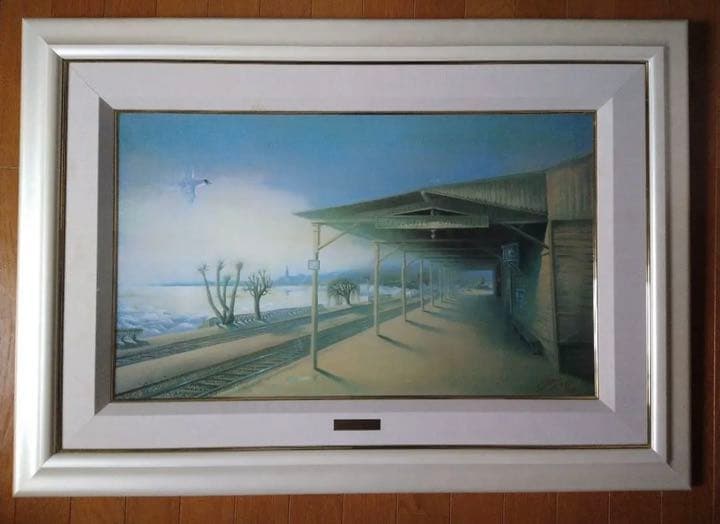 甲斐仁代「静物」ハガキ 油彩画 絵画 共シール 深沢紅子鑑定シール