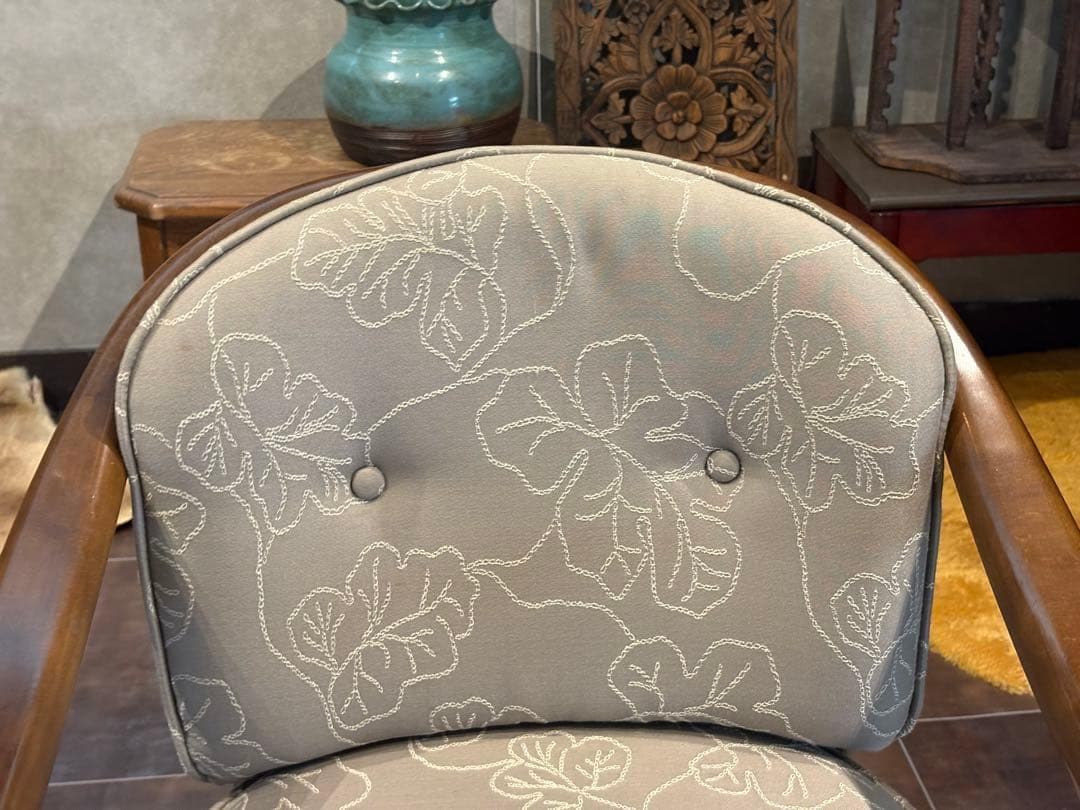 ①カリモク　karimoku アームチェア　アンティーク　ヴィンテージ SZ