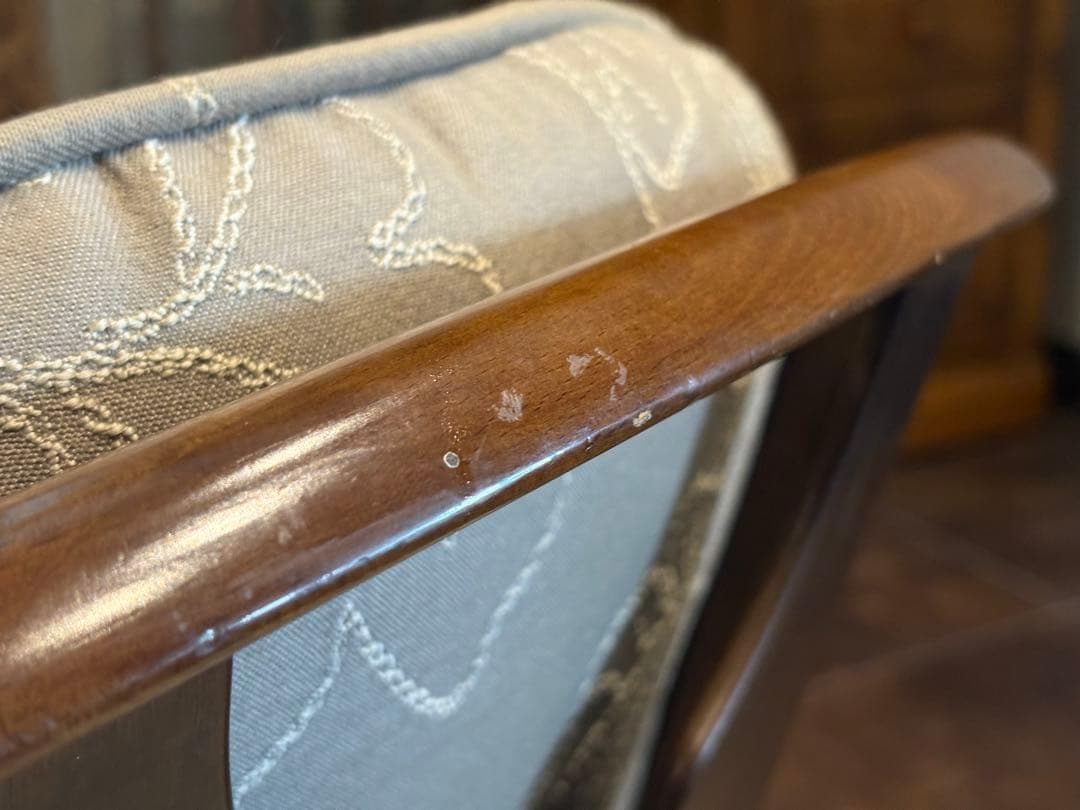 ①カリモク　karimoku アームチェア　アンティーク　ヴィンテージ SZ