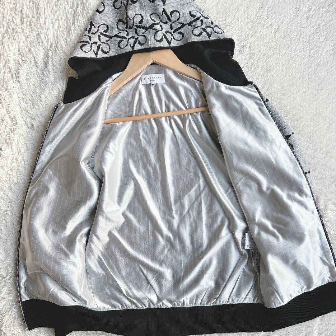 極美品！St ANDREWS 総柄 ジップパーカー レディース ゴルフウェア M