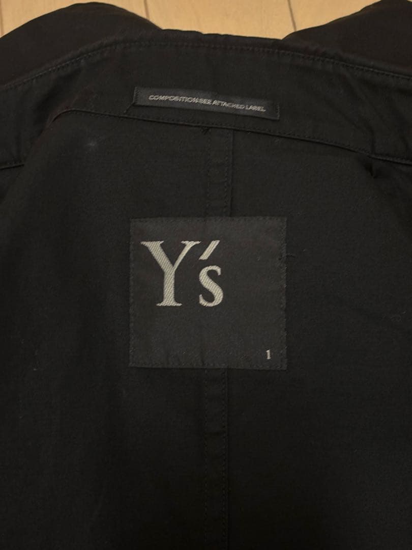 美品 Y's born products 丸襟 ステンカラーコート ブラック