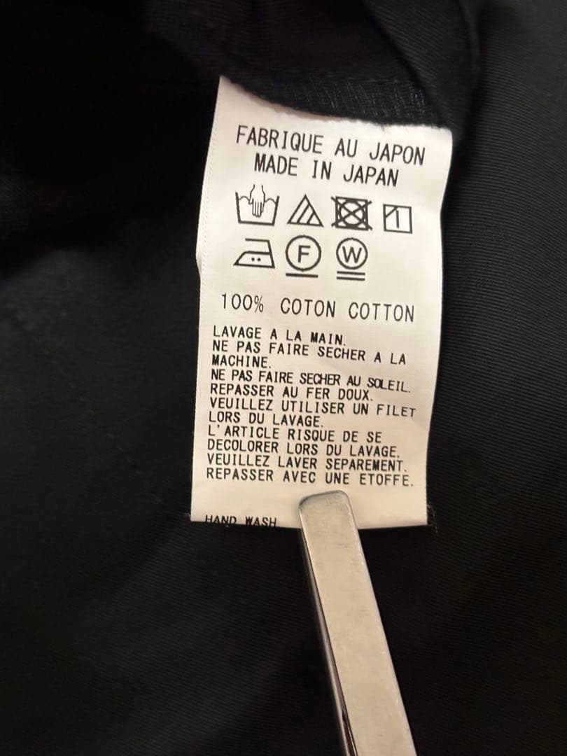 美品 Y's born products 丸襟 ステンカラーコート ブラック
