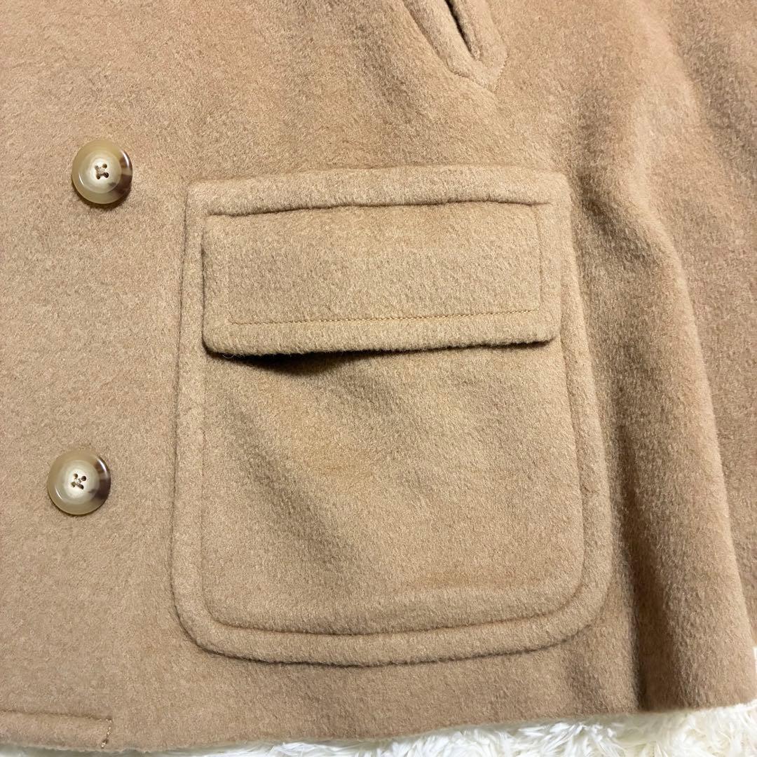 美品 ラルフローレン ポンチョコート キャメル100% ケープコート M