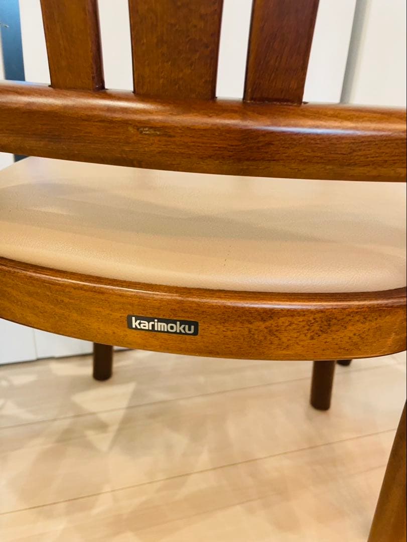 希少品　カリモク家具　ダイニングチェア　アンティーク　ヴィンテージ 2脚セット