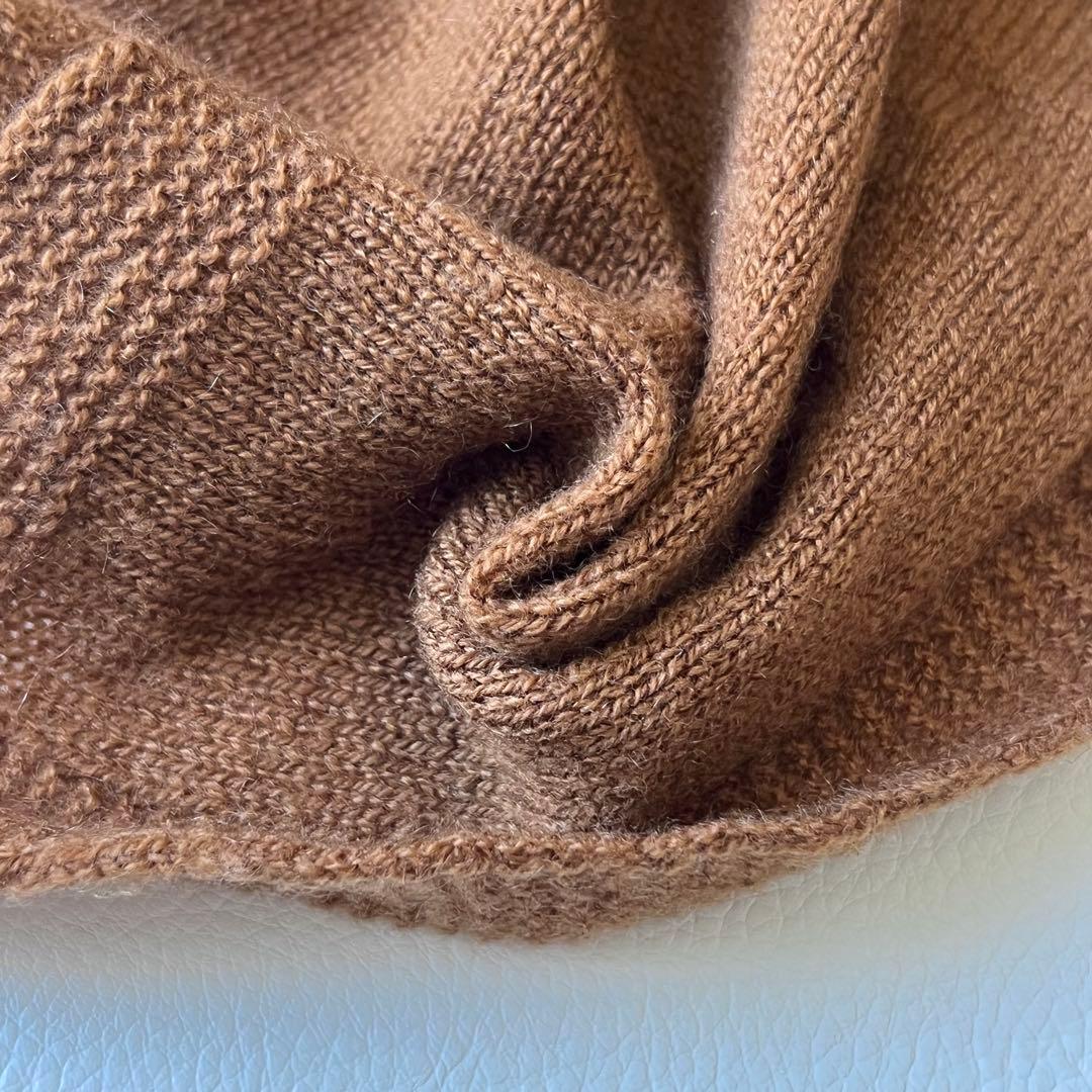 3205【美品】ジョンストンズ　大判ストール 薄手 カシミヤ100％ ブラウン