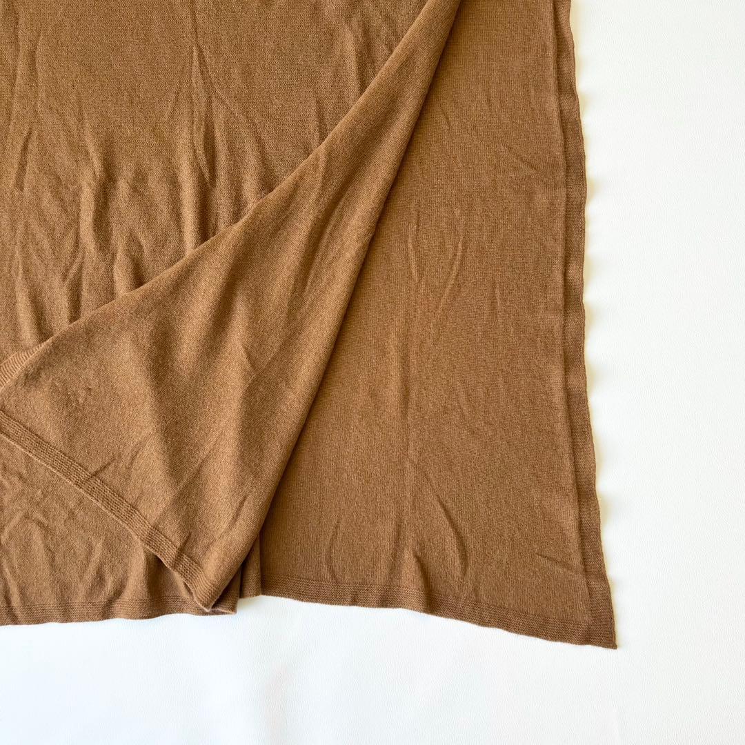 3205【美品】ジョンストンズ　大判ストール 薄手 カシミヤ100％ ブラウン