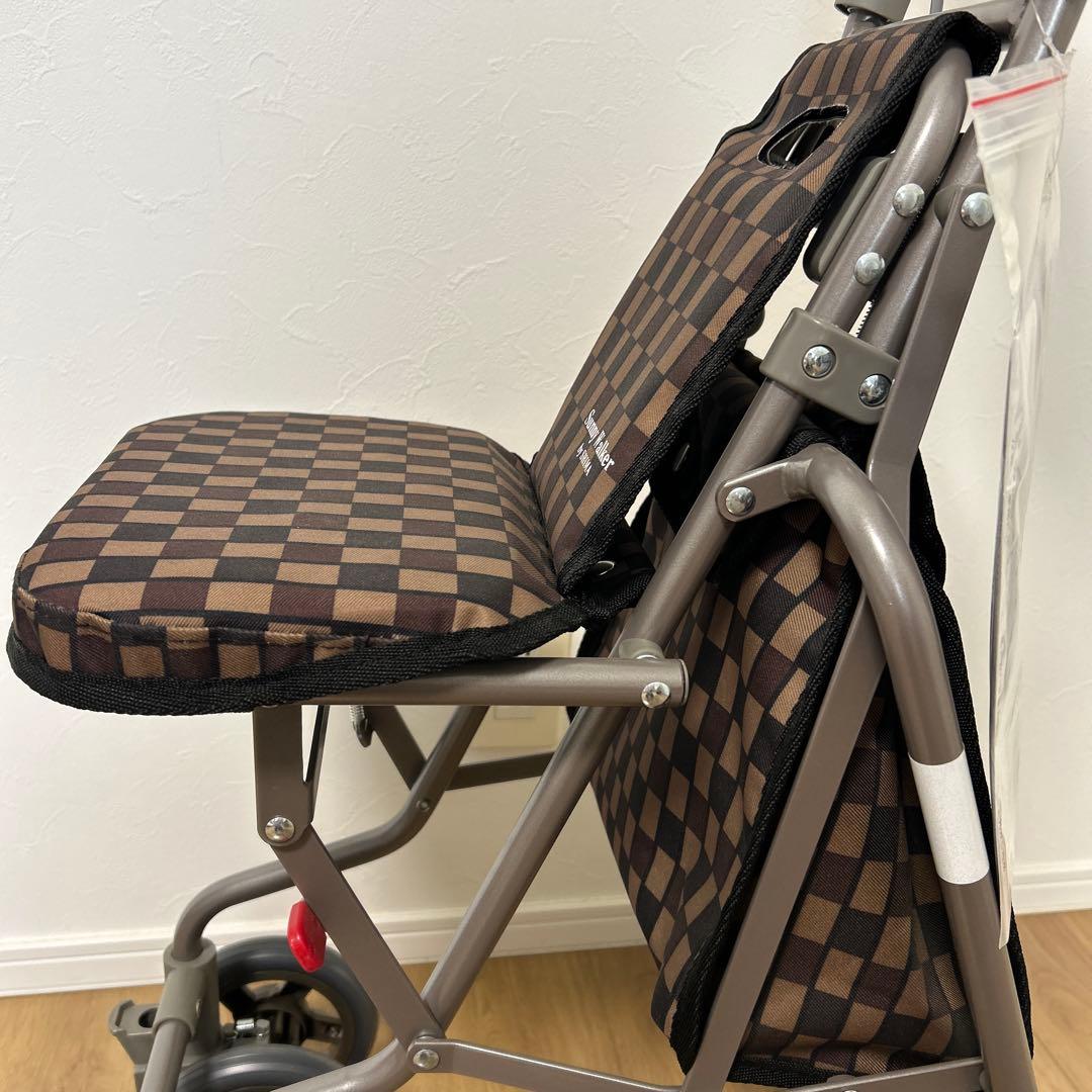 【新品・未使用】島製作所 サニーウォーカーAW- ブラウン　シルバーカー