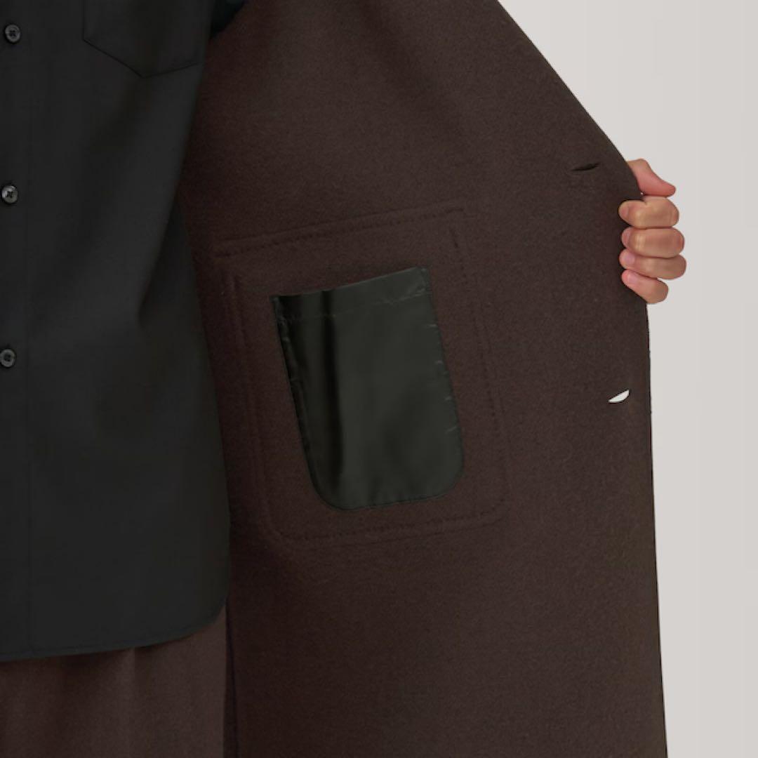 MUJI Labo＊紳士　カシミヤ混ダッフルコート　ブラウン　L