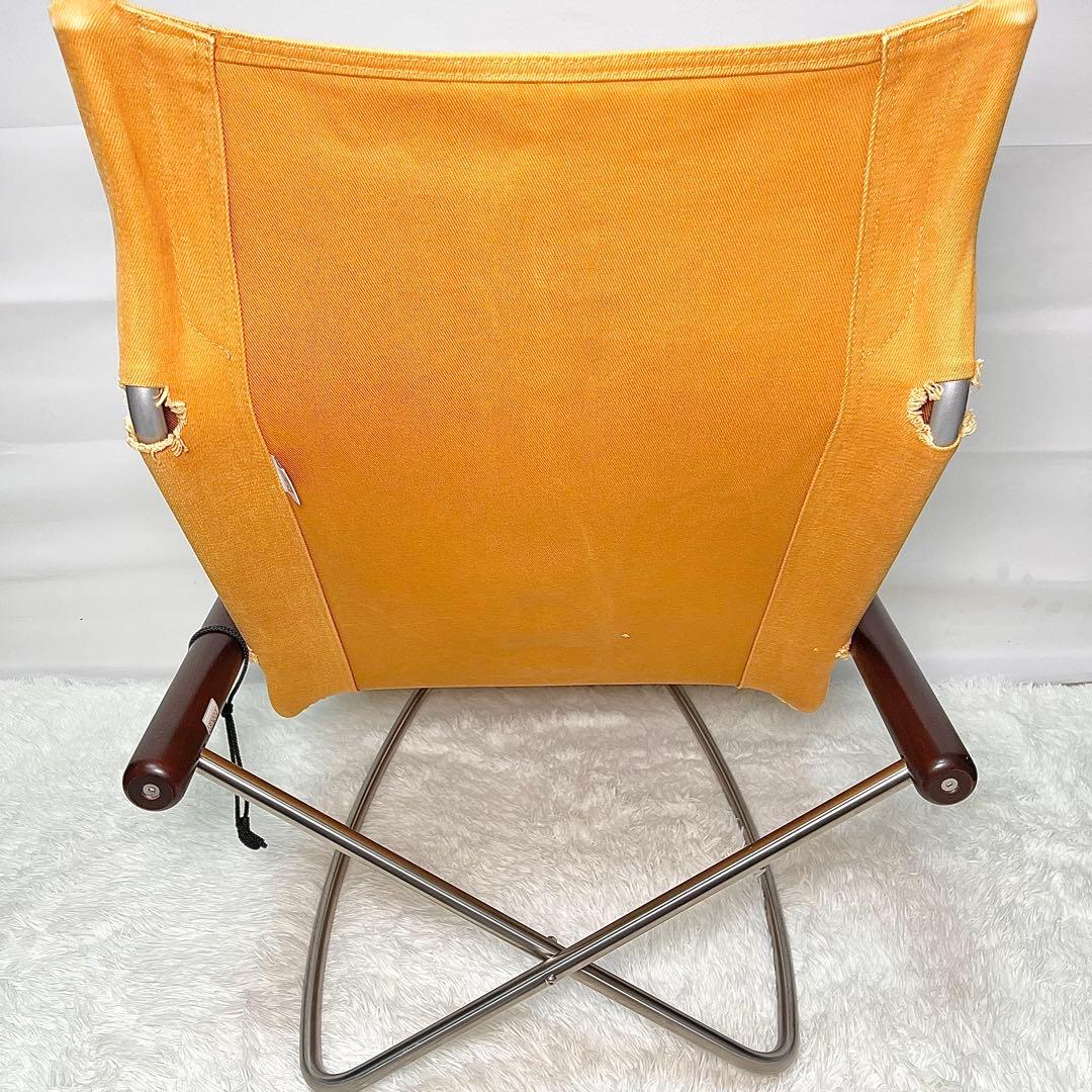 NychairX ニーチェアエックスオットマン付き オレンジ×ダークブラウン