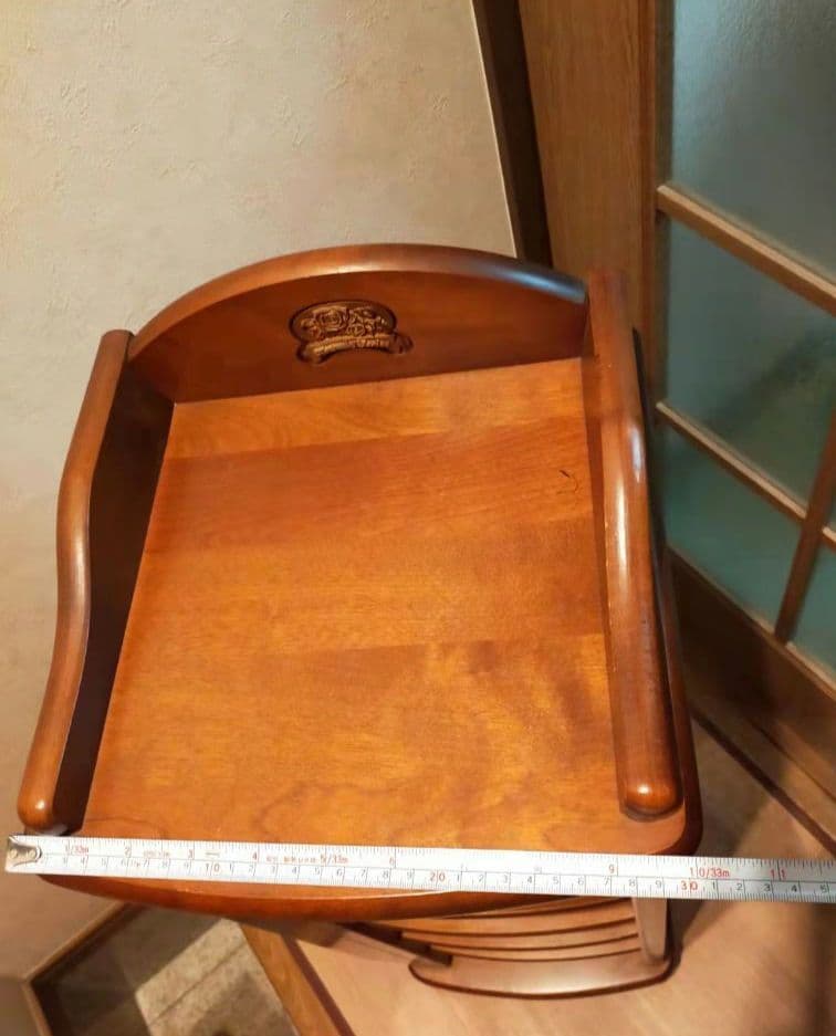 レトロ　天然木　靴棚　薔薇カントリー調