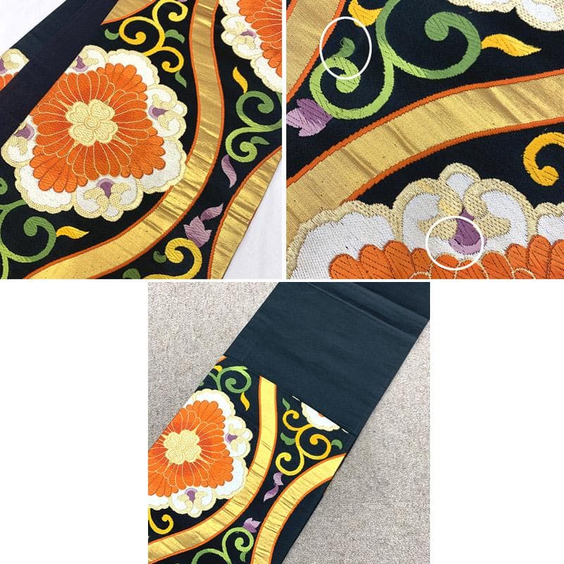 512ag46■七五三 七歳 女児 着物&六通袋帯&長襦袢 鳩車■美品