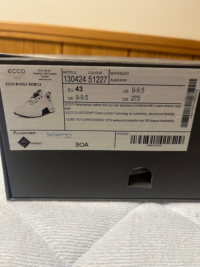 エコー バイオム ECCO BIOM C4 BOA ホワイト/ブラック 43
