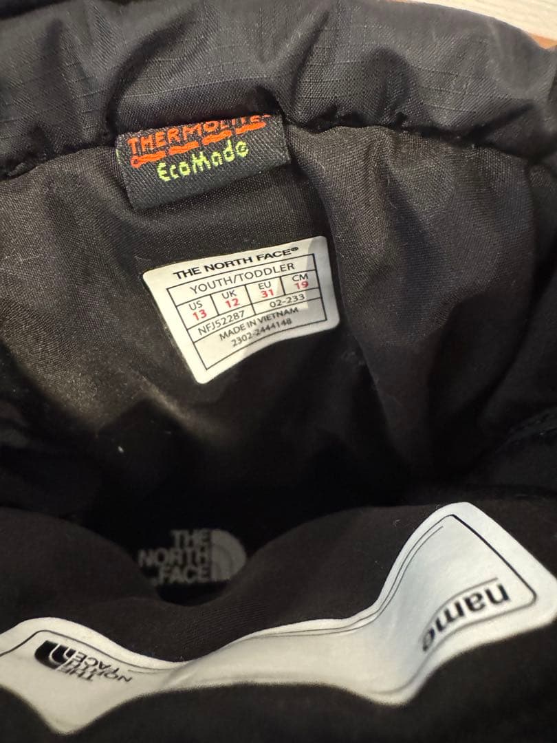 ノースフェイス ヌプシ ブーティ ウォータープルーフ 19cm