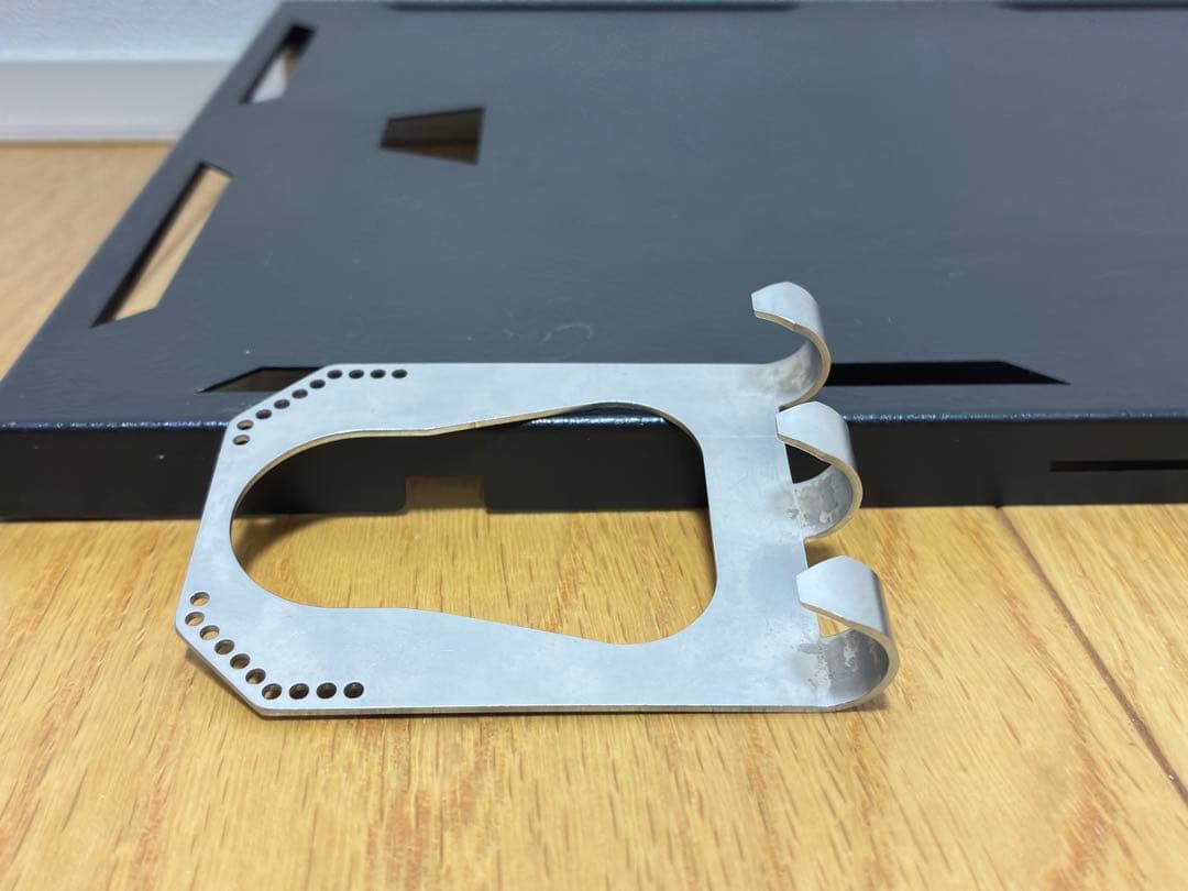 スノーピーク　フラットバーナー、シロマニ　ピーカーズトレー、ピーカーズフック