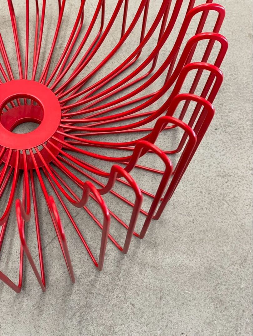 OLD IKEA 90's レトロモダン 赤 オブジェ フルーツバスケット 希少