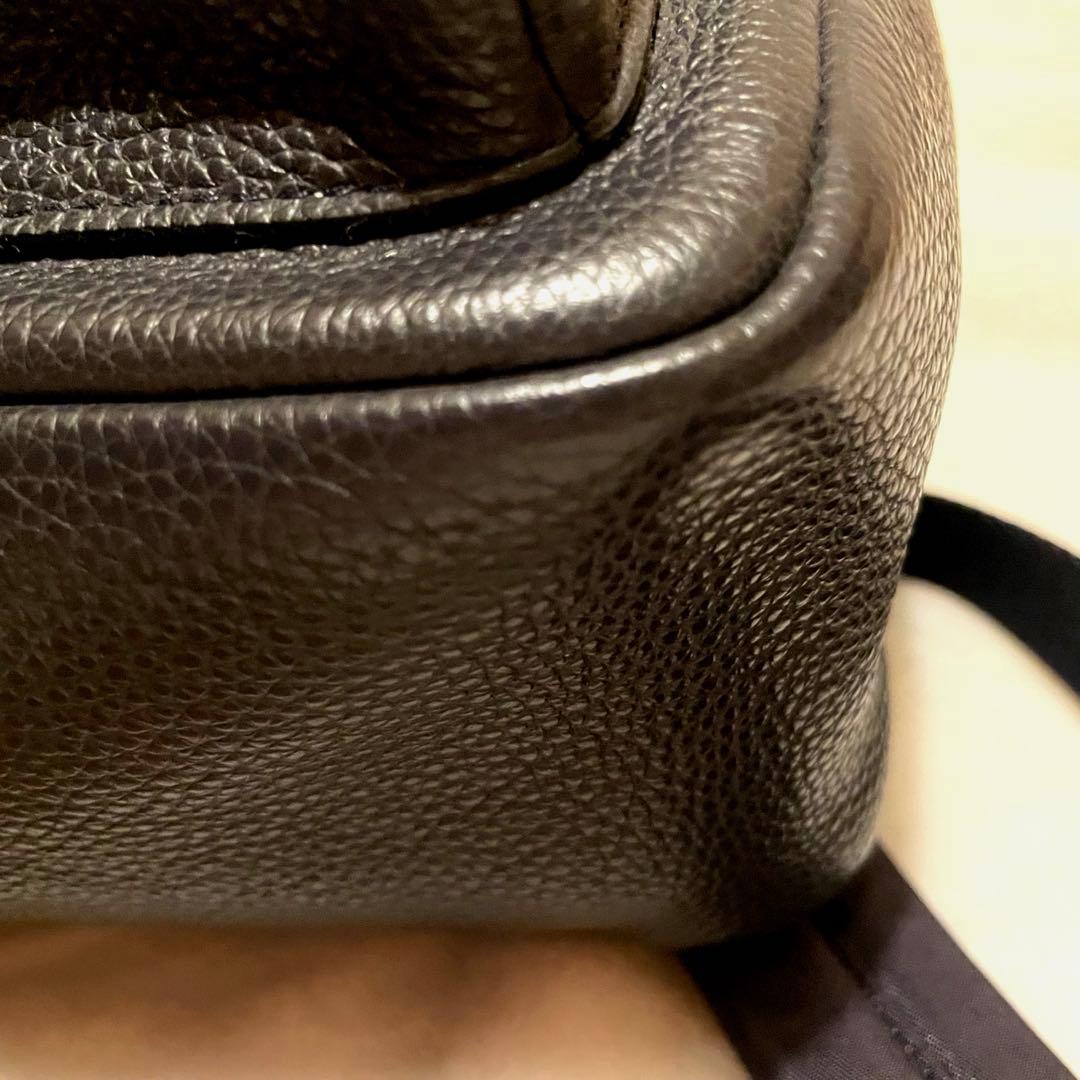 COACHコーチ　未使用　 ネイビー　レザー　しぼ革　ミニリュック　F88266