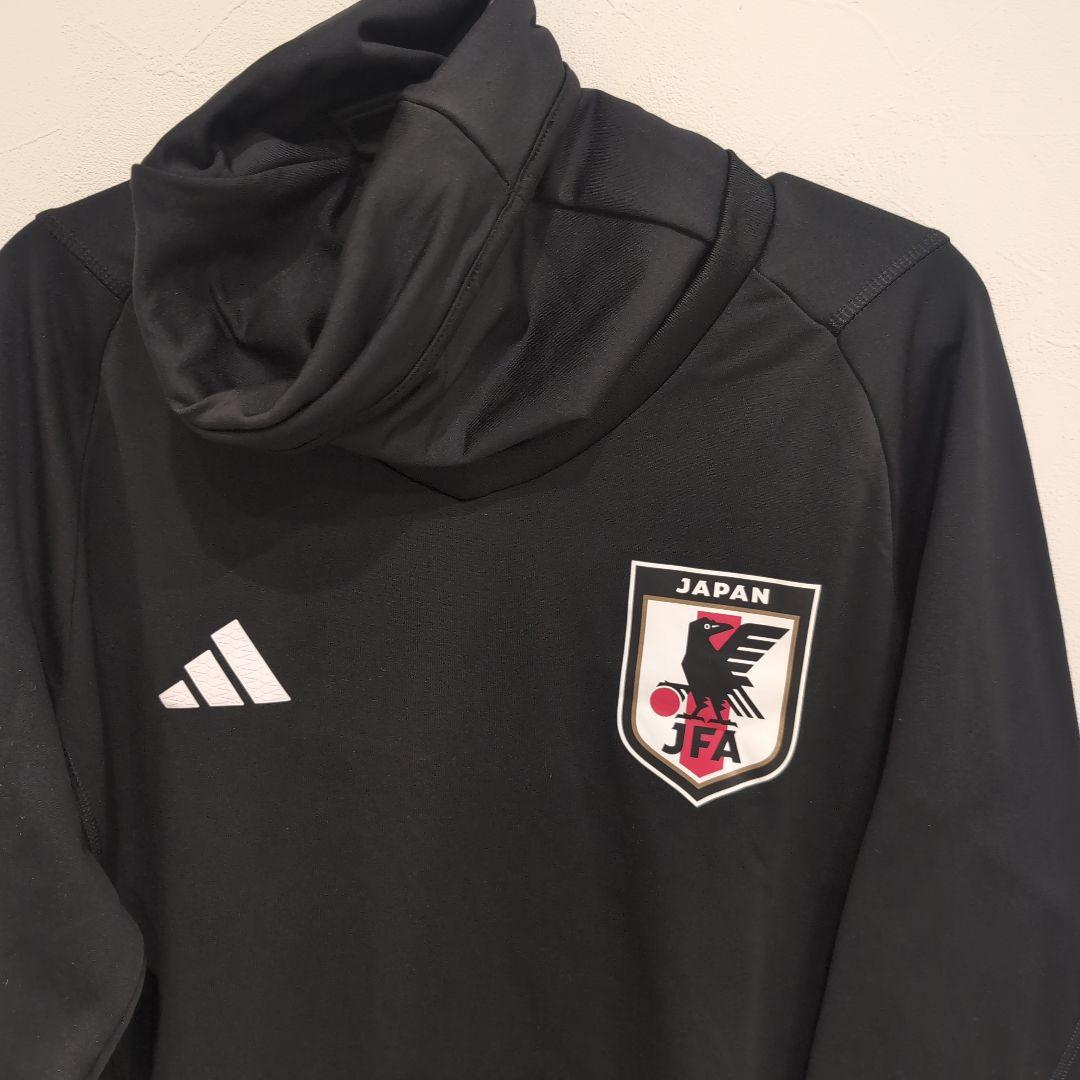adidas 日本サッカー フード付きウェア 黒　Sサイズ　非売品　支給品