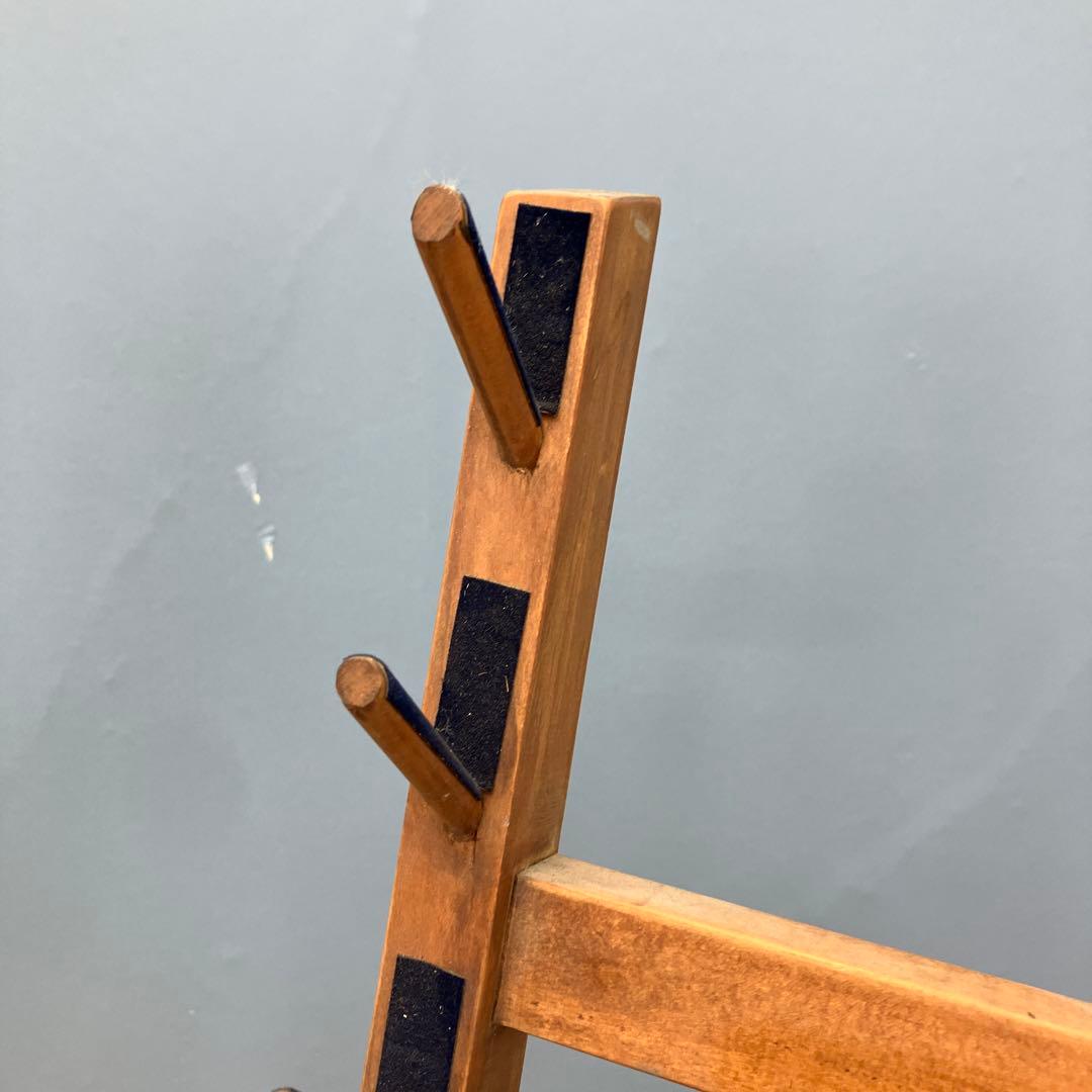 A-2 昭和レトロ 木製 包丁スタンド マガジンラック アンティーク調 6段