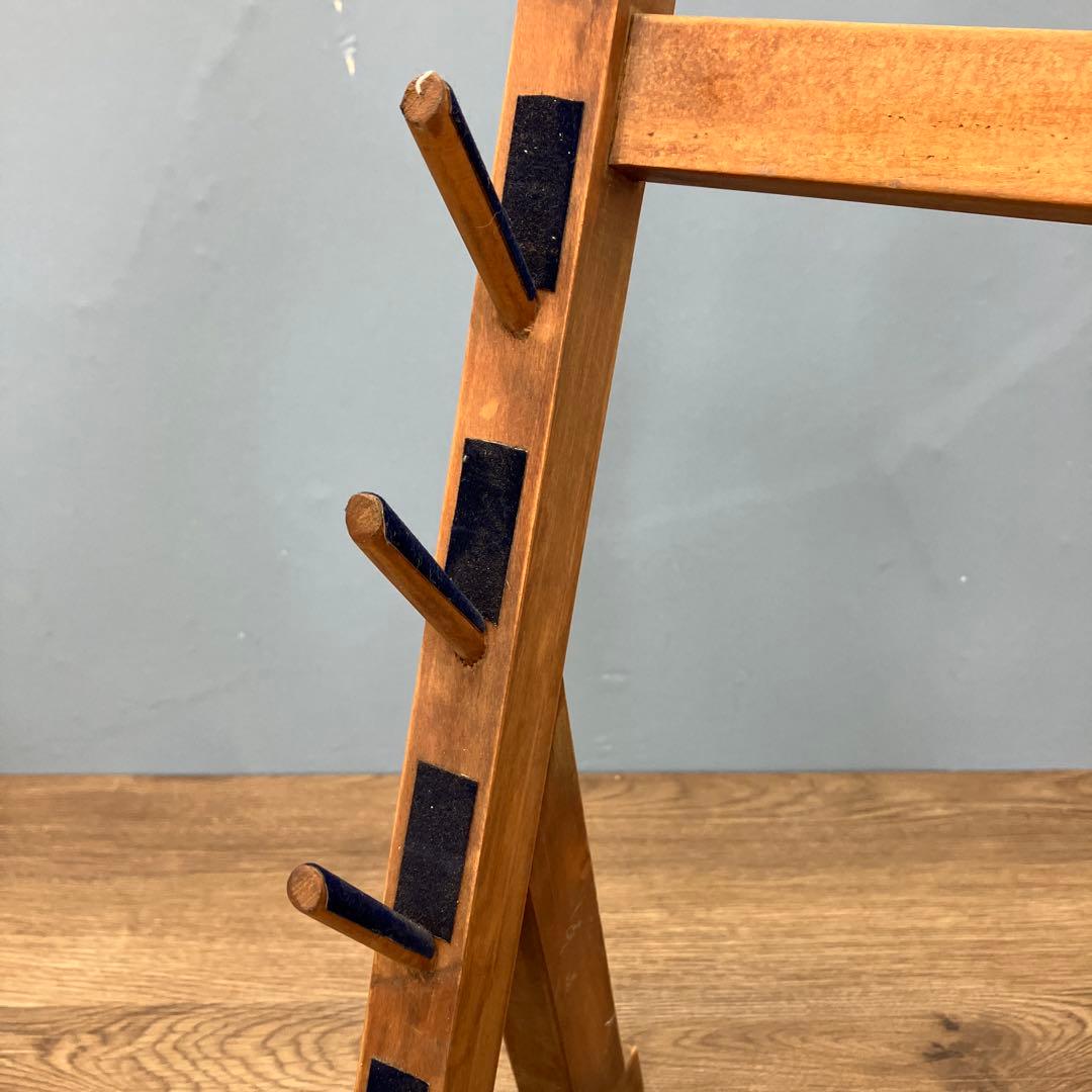 A-2 昭和レトロ 木製 包丁スタンド マガジンラック アンティーク調 6段