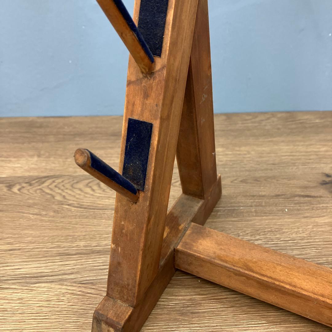 A-2 昭和レトロ 木製 包丁スタンド マガジンラック アンティーク調 6段