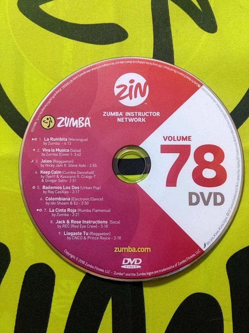 ZUMBA　ズンバ　 CD ＆ DVD 20枚セット　ZIN71 ～ ZIN80