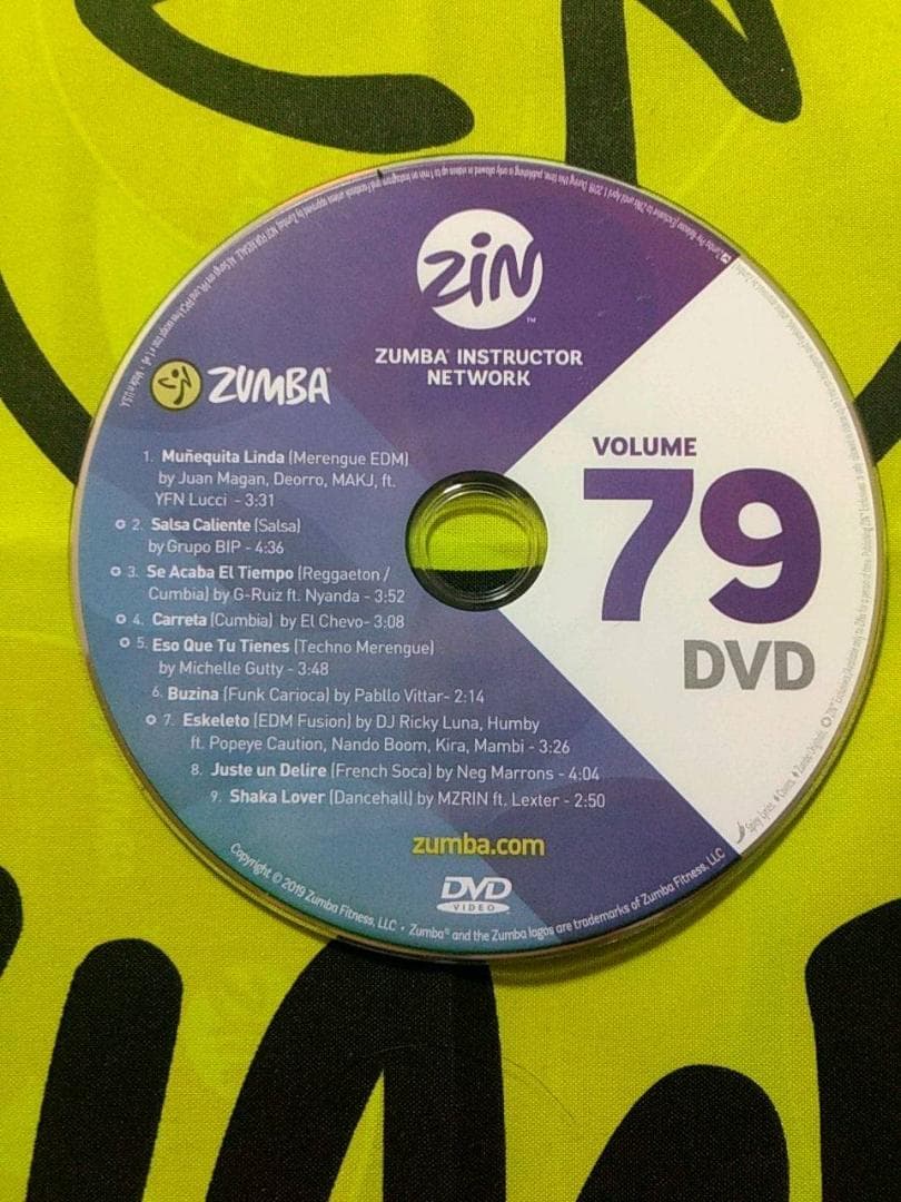 ZUMBA　ズンバ　 CD ＆ DVD 20枚セット　ZIN71 ～ ZIN80