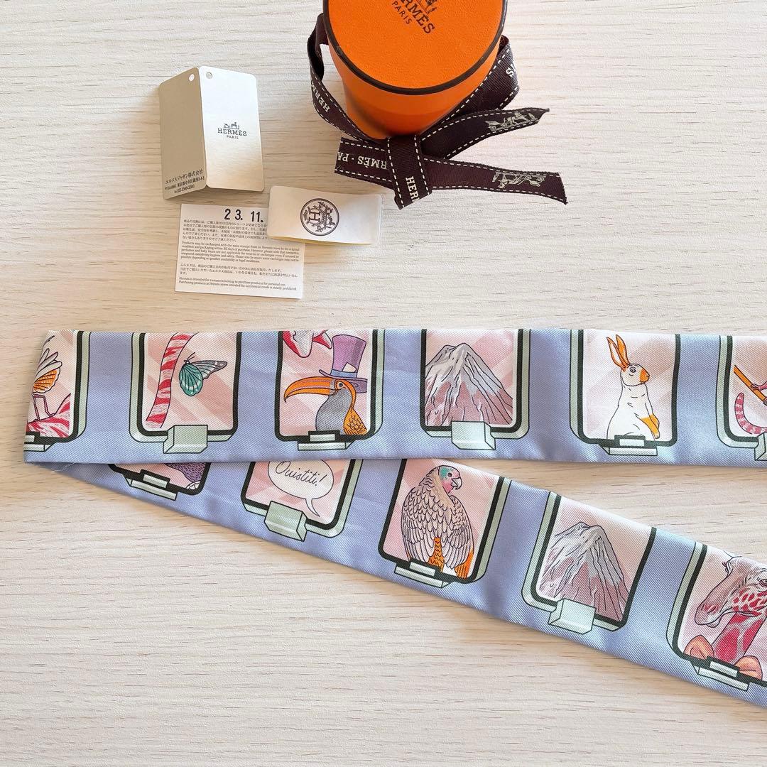 ✨美品✨エルメス　ツイリー　エルメスストーリー　箱有り