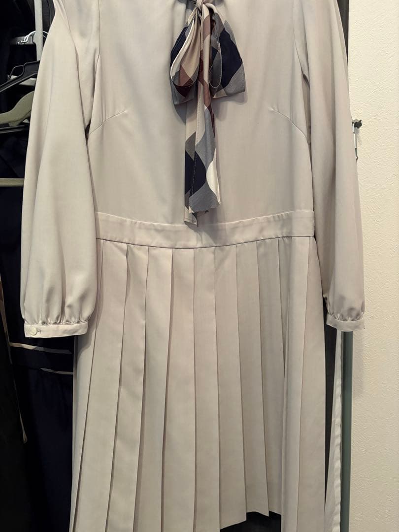 BLUE LABEL コットンライクナチュラルローンボウドレス