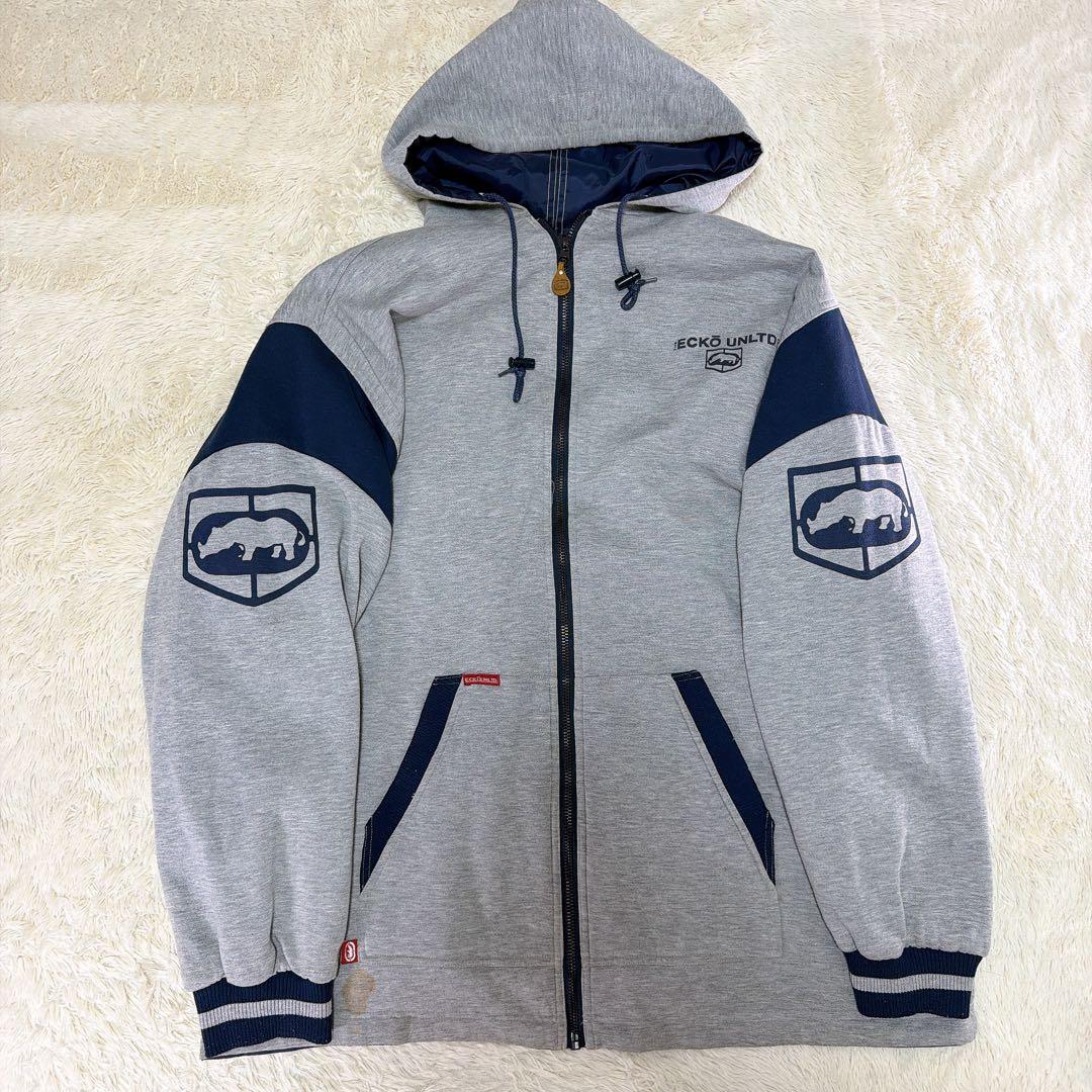 【希少】ECKO UNLTD リバーシブル　パーカー　ロゴ　セットアップ　XL