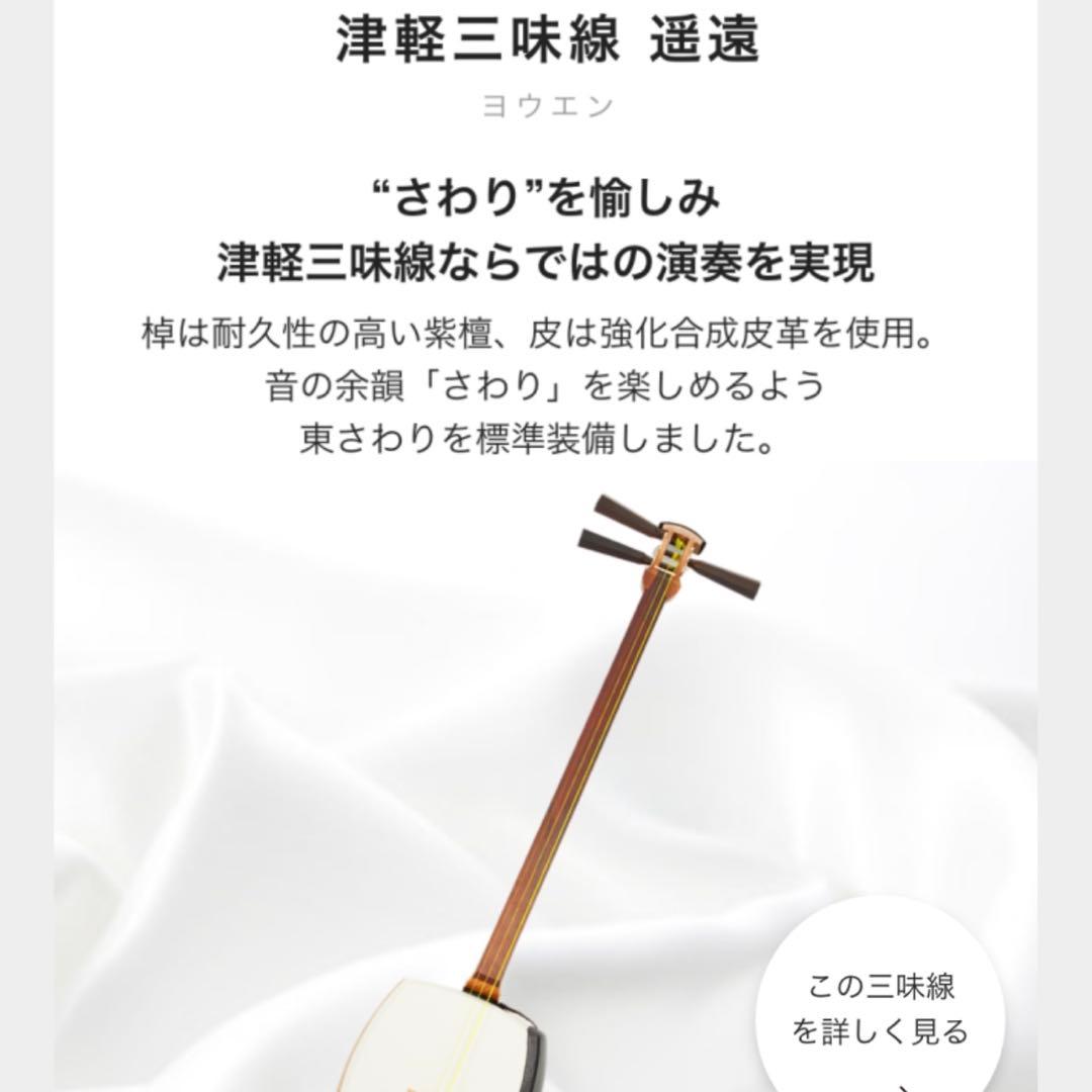 津軽三味線本体 バチ ケース付き