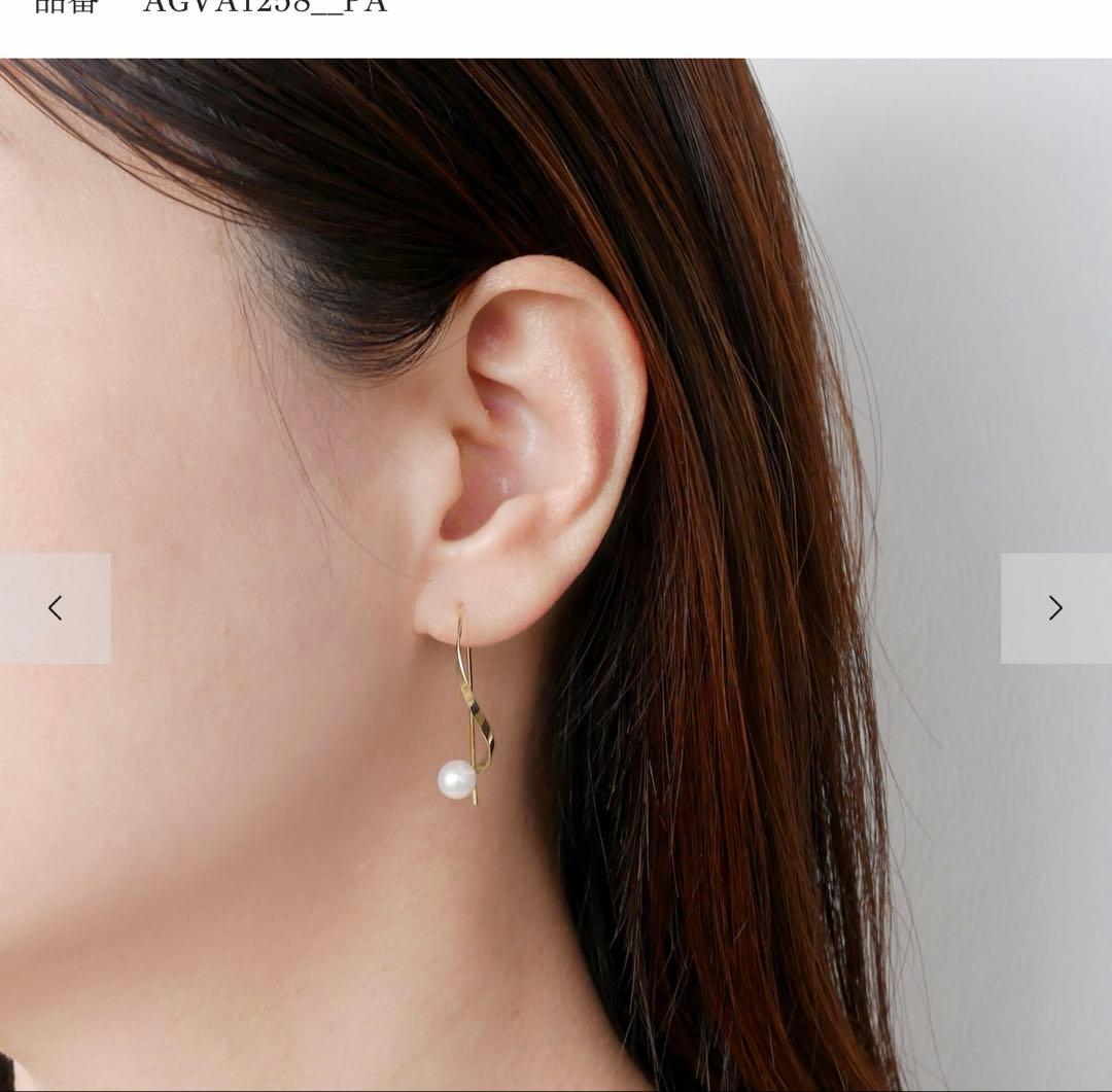 ヴァンドーム青山　パールピアス（片方） K18