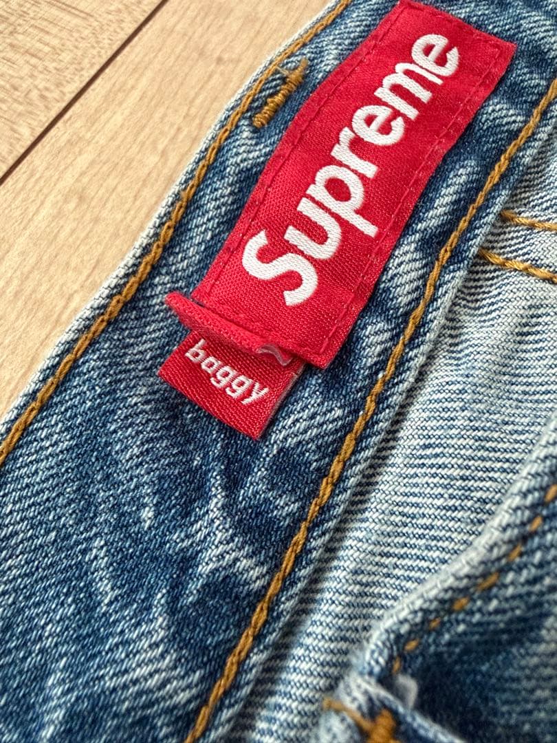 パンツ Supreme Baggy Jean 25FW Washed Indigo 30