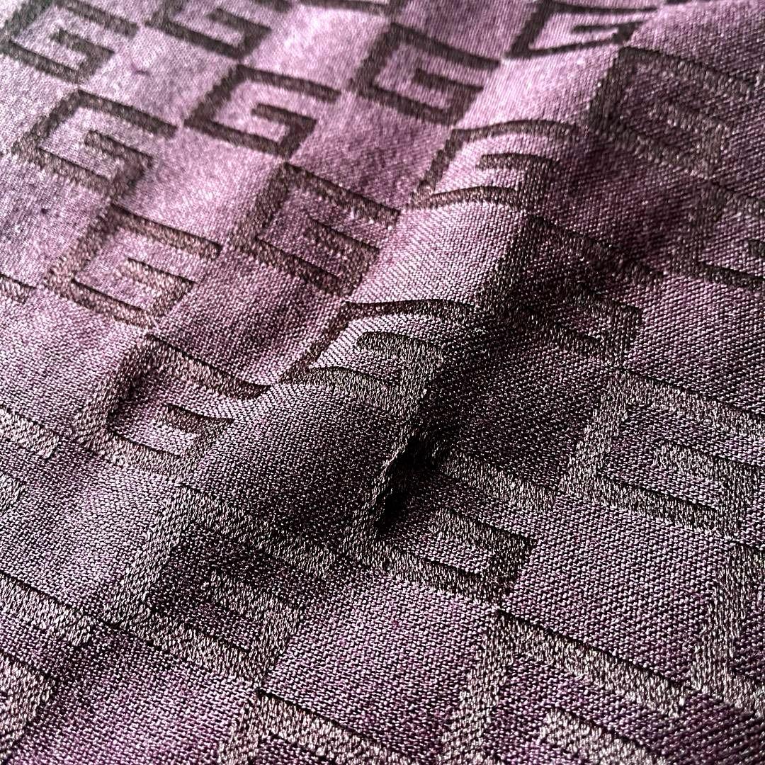 美品　GUCCI グッチ GGジャカード マフラー パープル ブラック　タグ付き