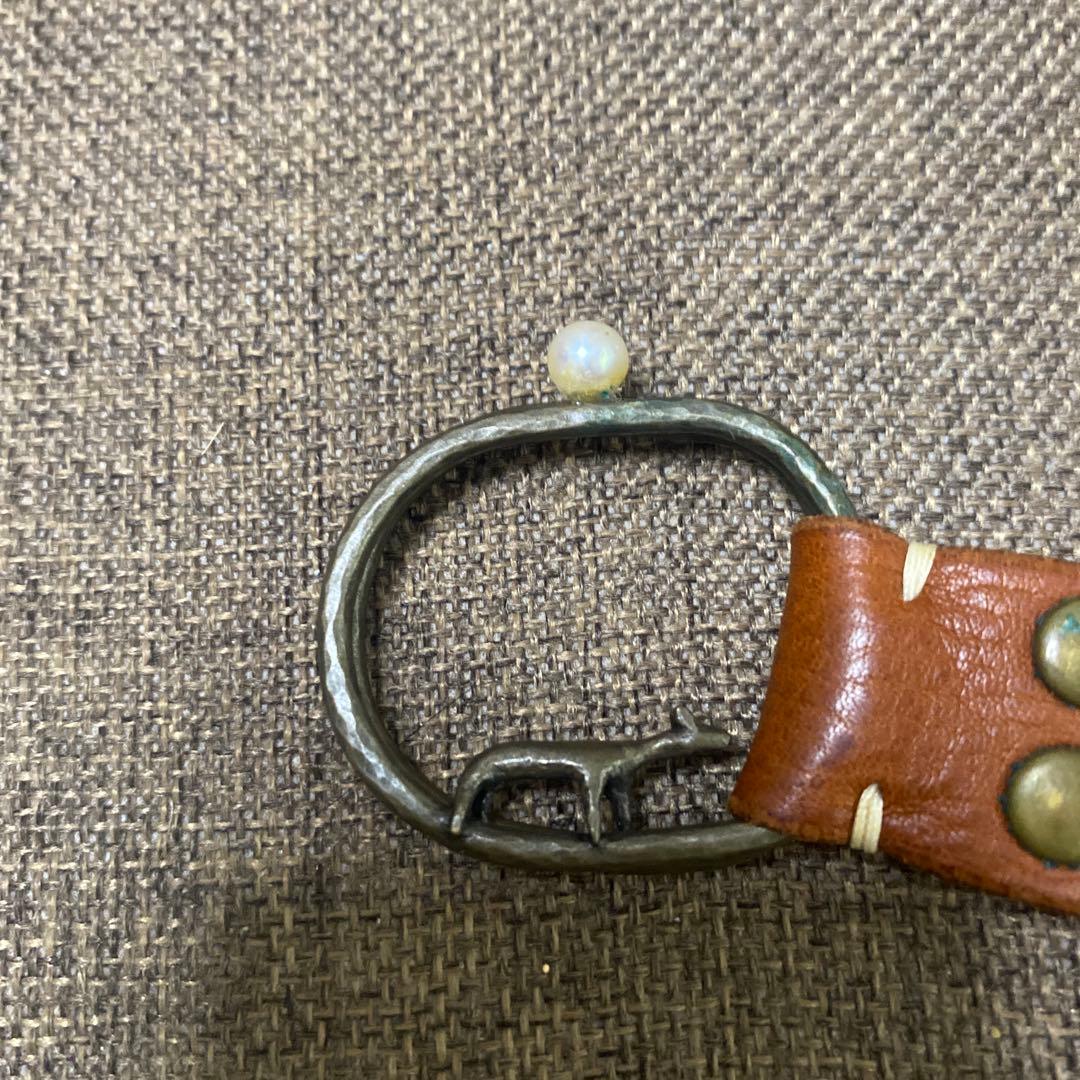 minä perhonen ミナペルホネン ブラウンレザーベルト