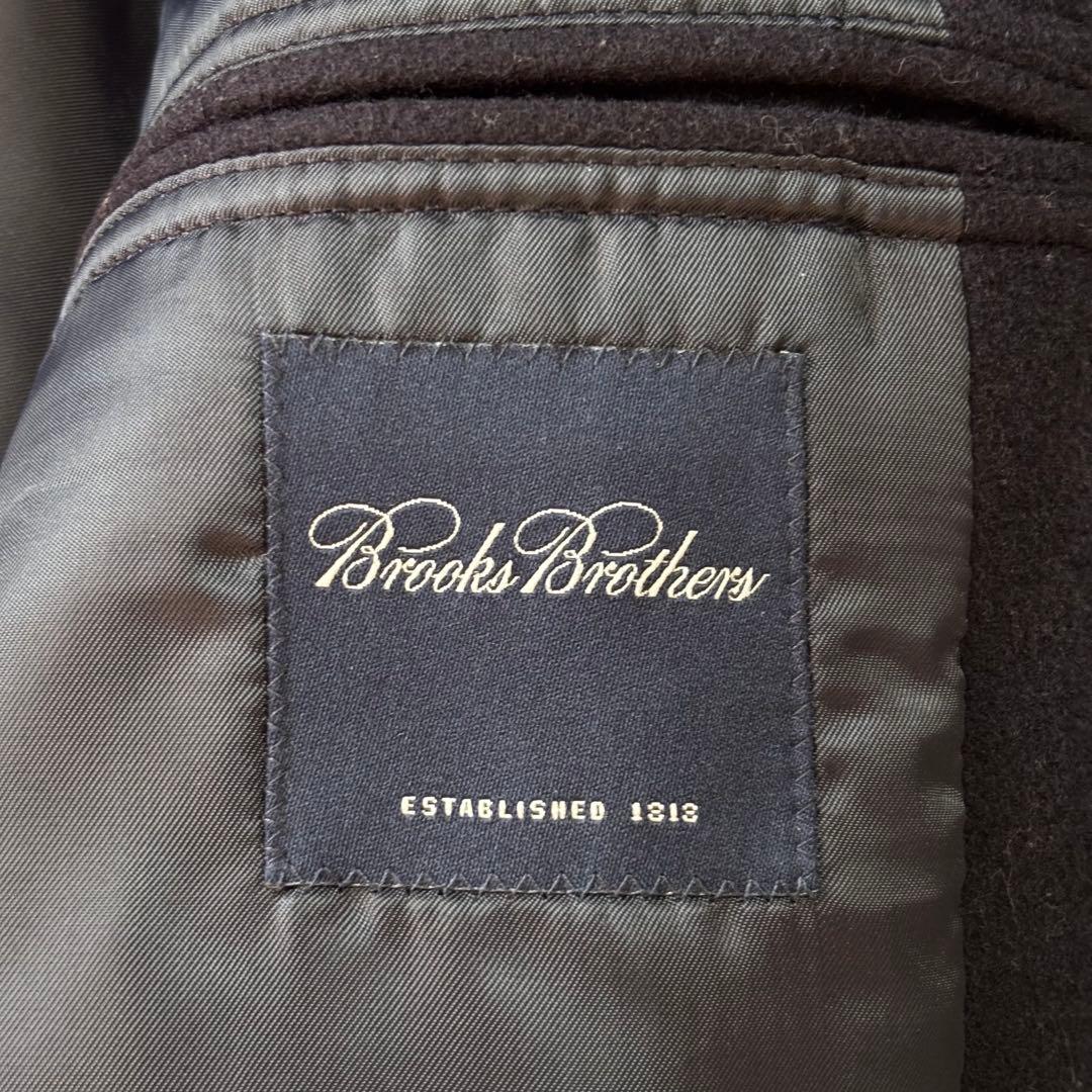 ブルックスブラザーズ】カシミヤウール Lサイズ ネイビー ステンカラー