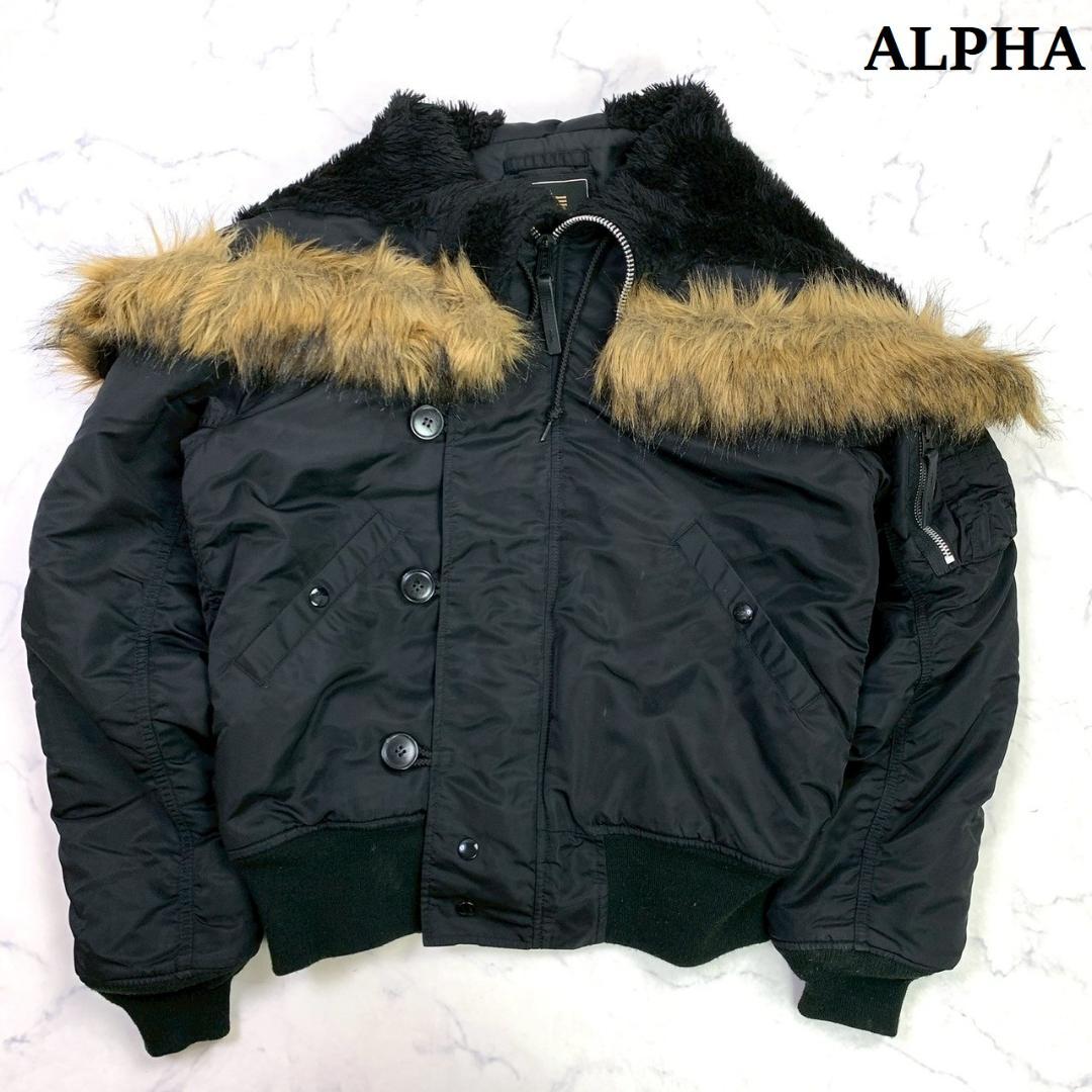 ALPHA N-2B フライトジャケット 短丈 y2k ブラック L D131