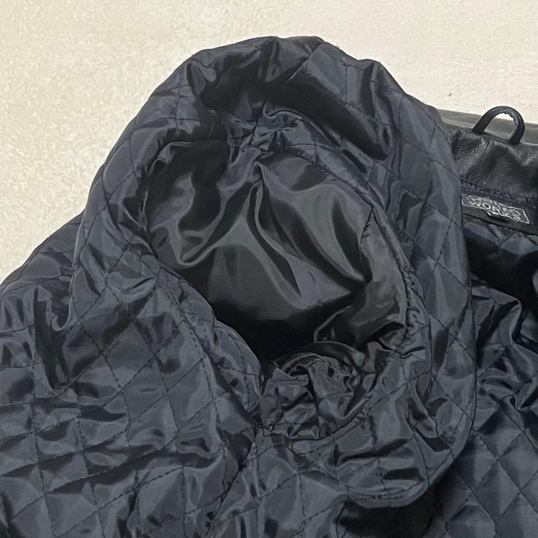 ホーンワークス　シングル　ライダース　ジャケット　ブラック　レザー　XL