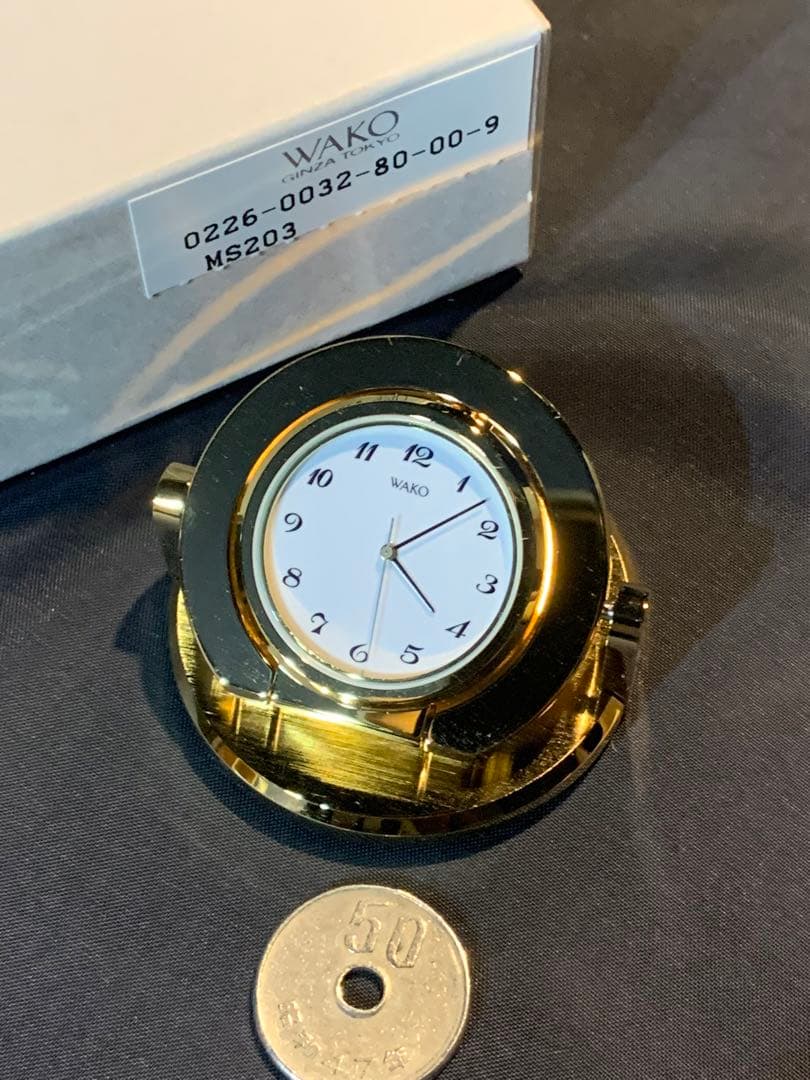 新品コレクション 銀座WAKO 超ミニクロック MS203 径50mm