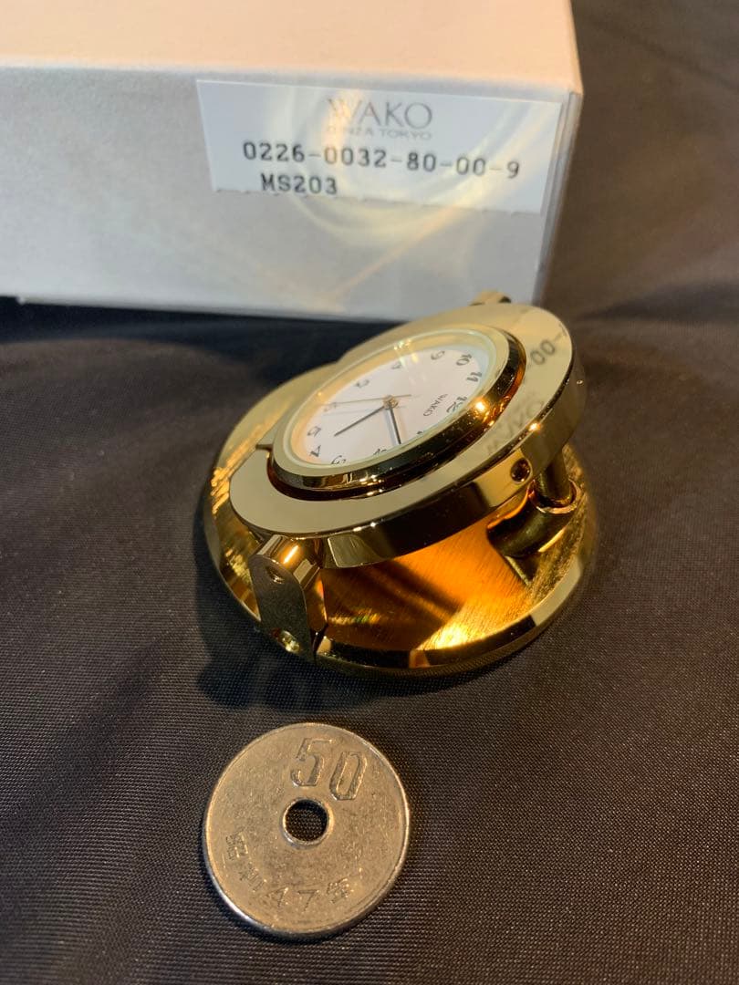 新品コレクション 銀座WAKO 超ミニクロック MS203 径50mm