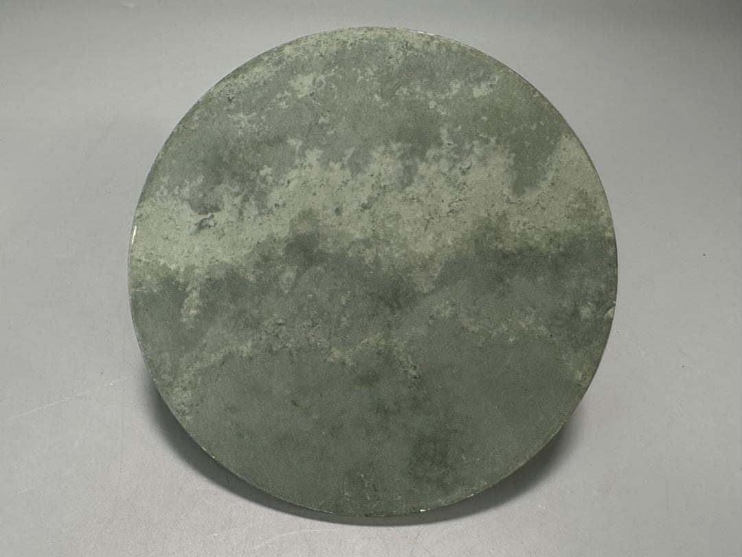 書道具　文房具　硯　緑端渓　丸硯