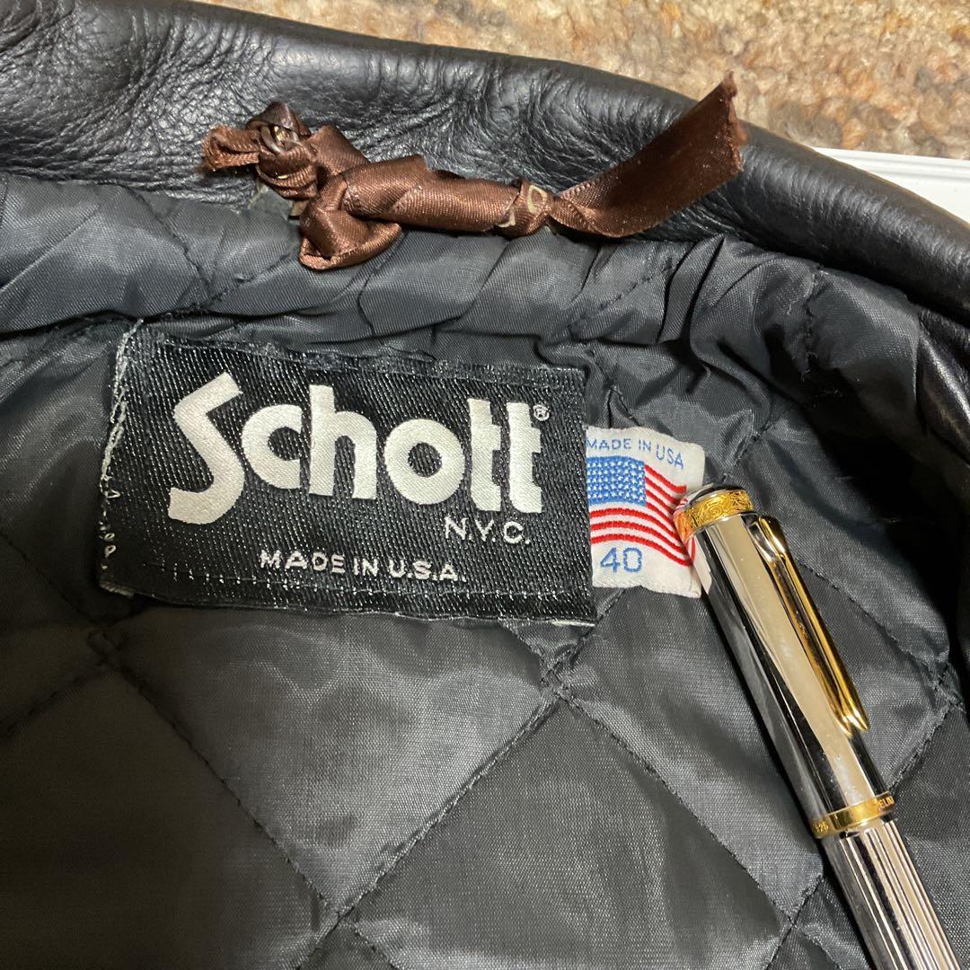 タロウ様用 Schott ショット182 シングルライダース カウハイド 40